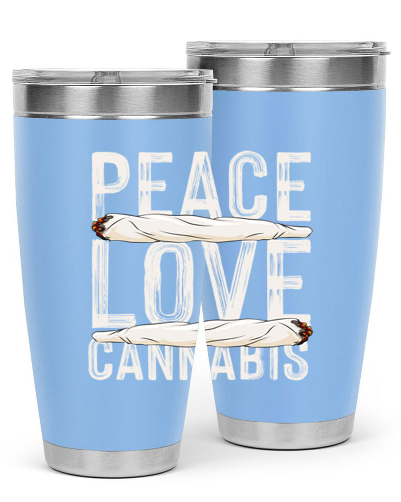 peace love cannabis 216#- marijuana- Tumbler