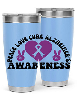 peace love cure alzheimer s awareness 206#- alzheimers- Cotton Tank