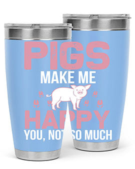 pigs make me happy Style 35#- pig- Tumbler