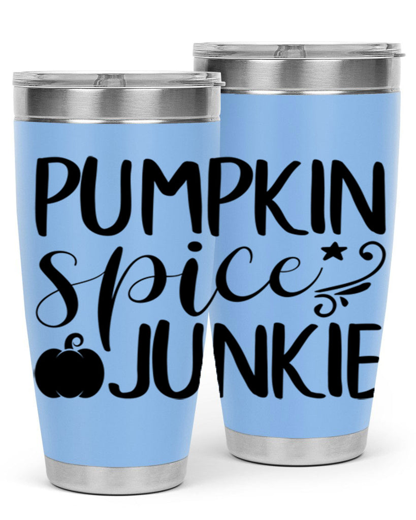 pumpkin spice junkie 548#- fall- Tumbler