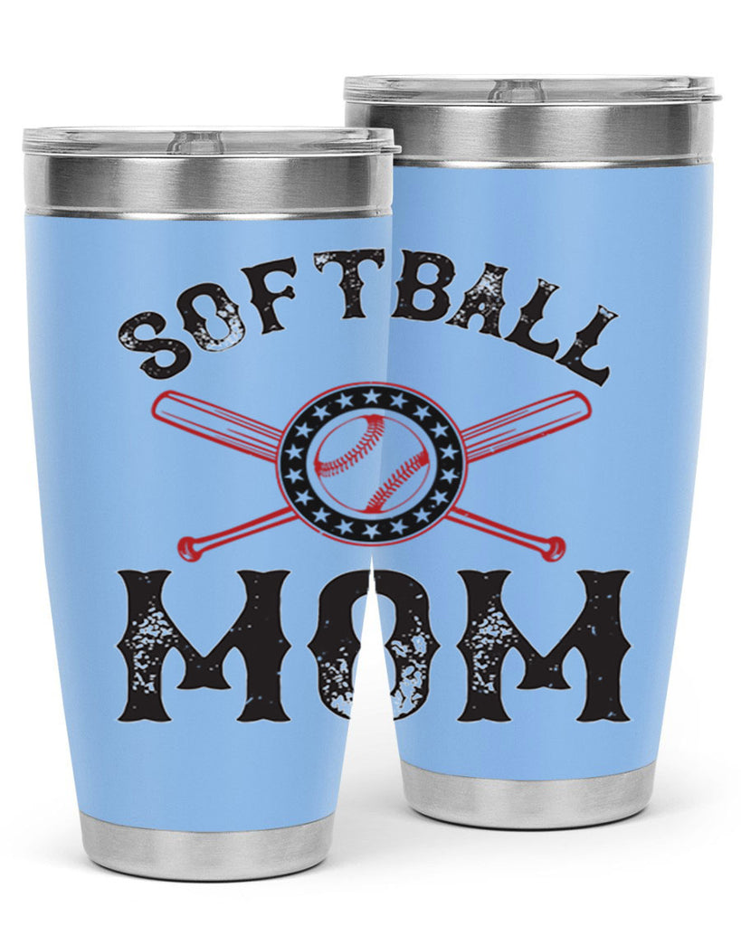 softball mom 66#- mom- Tumbler