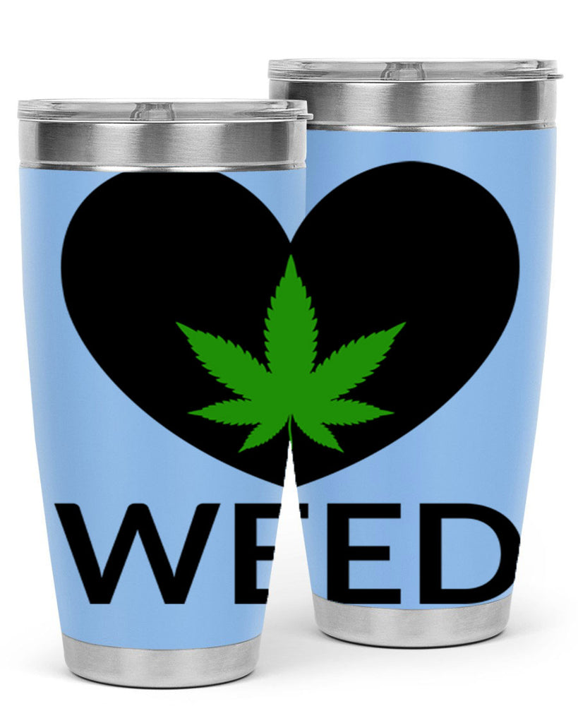 weed cannabis 284#- marijuana- Tumbler