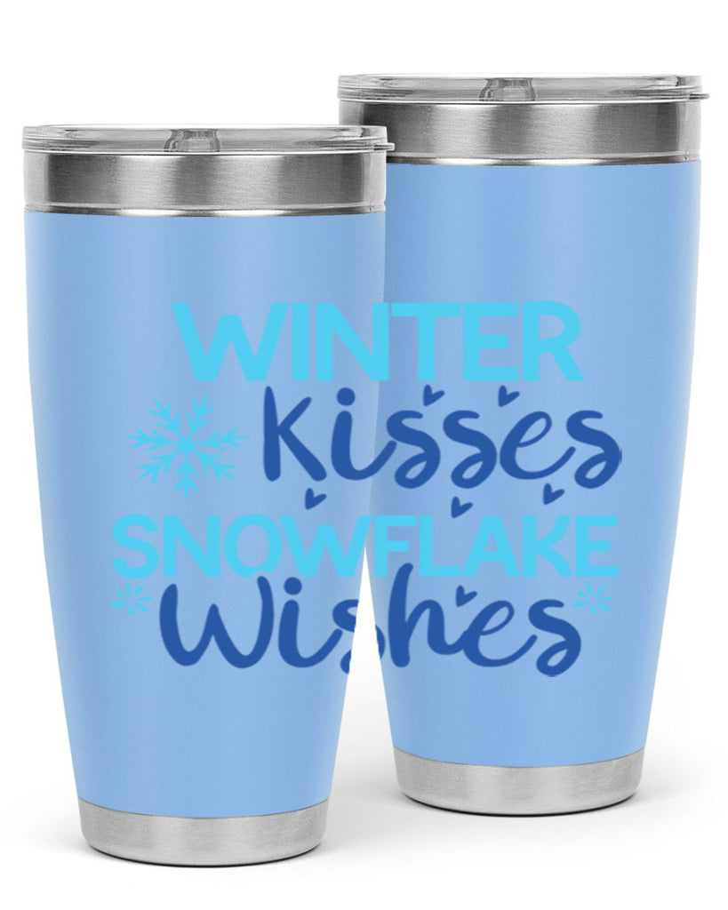 winter kisses snowflake wishes 519#- winter- Tumbler