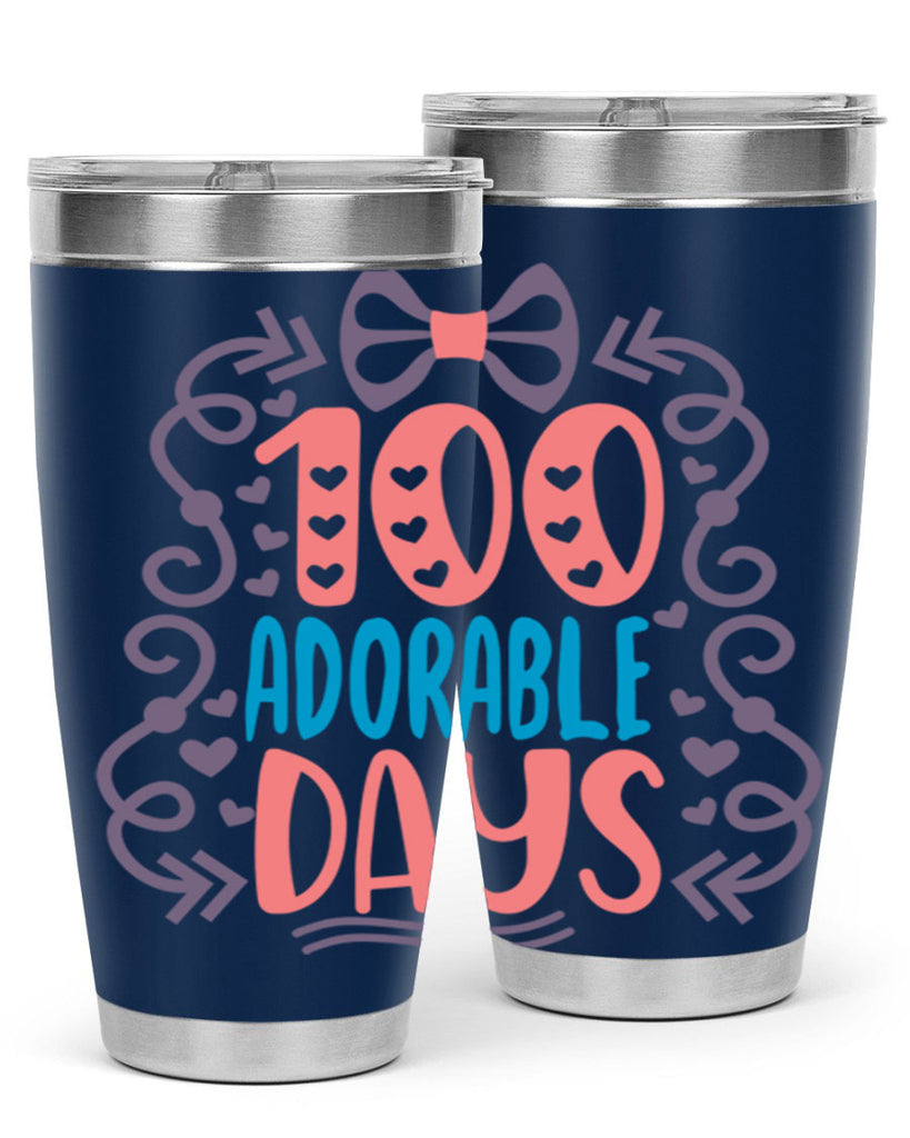 1 100 adorable days 17#- 100 days of school- Tumbler