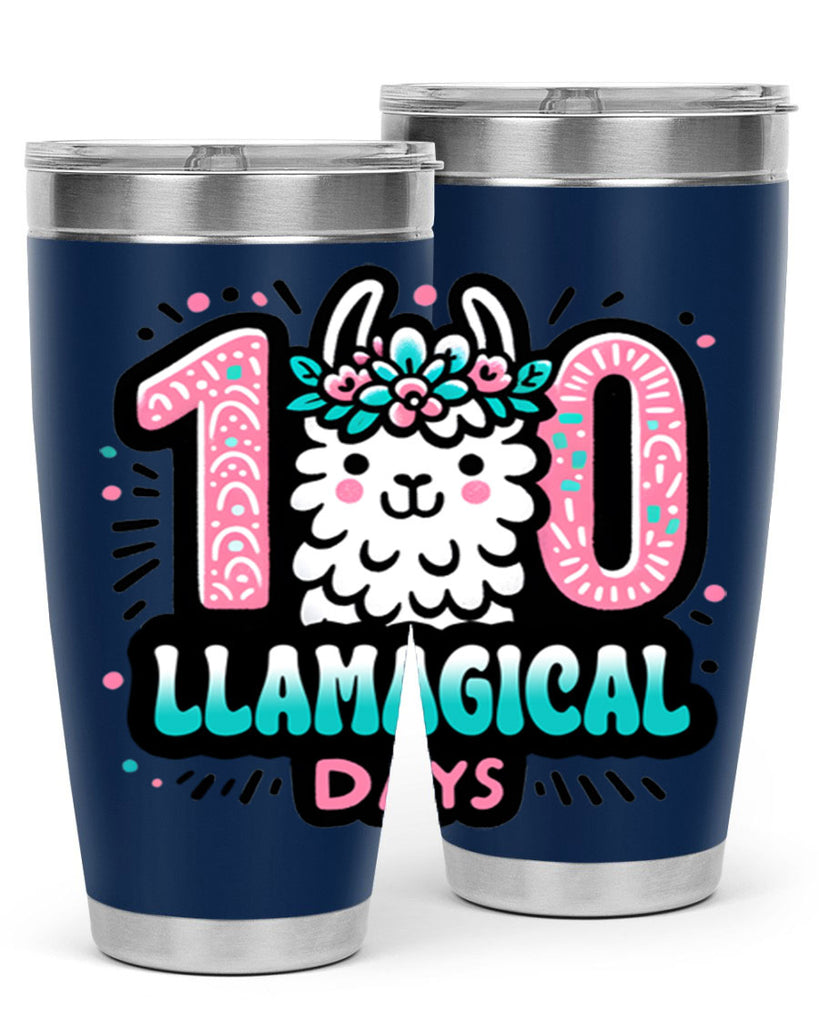 100 Llamagical Days Sublimation 35#- 100 days of school- Tumbler