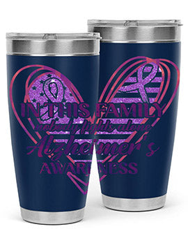 AlzheimerS Awareness American Flag 11#- alzheimers- Tumbler