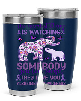 AlzheimerS Awareness Purple Elephant 16#- alzheimers- Tumbler