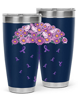 AlzheimerS Awareness Purple Umbrella 18#- alzheimers- Tumbler