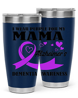 Alzheimers And Dementia I Wear Purple For My Warrior Mama 21#- alzheimers- Cotton Tank