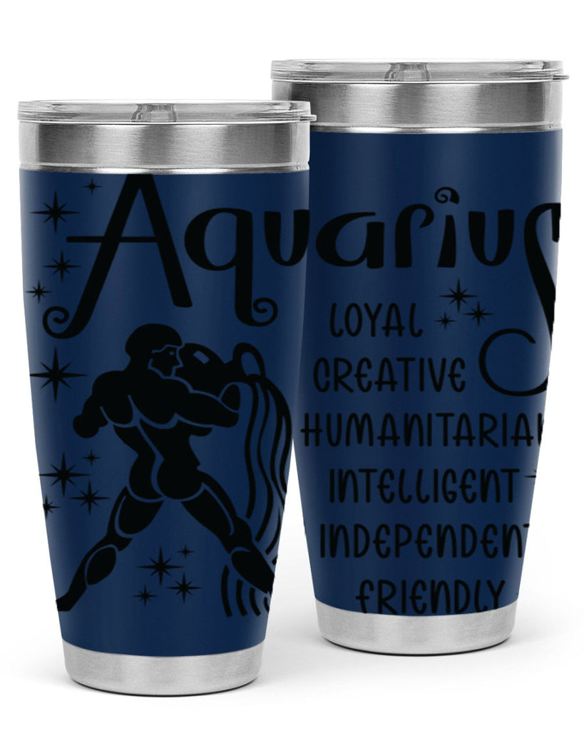 Aquarius 64#- zodiac- Tumbler