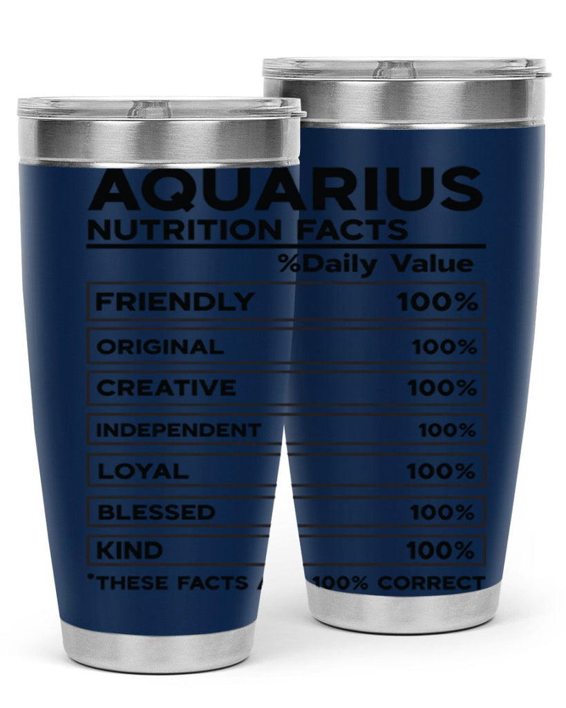 Aquarius Nutrition Facts 67#- zodiac- Tumbler