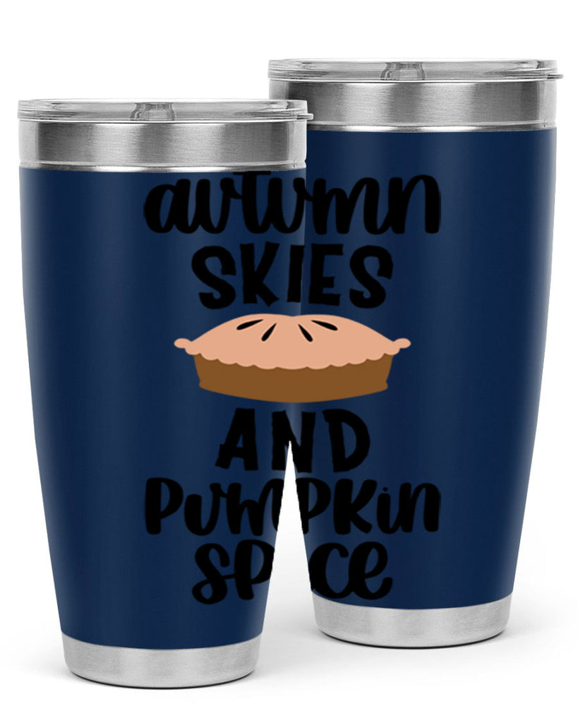 Autumn Skies And Pumpkin Spice 477#- fall- Tumbler