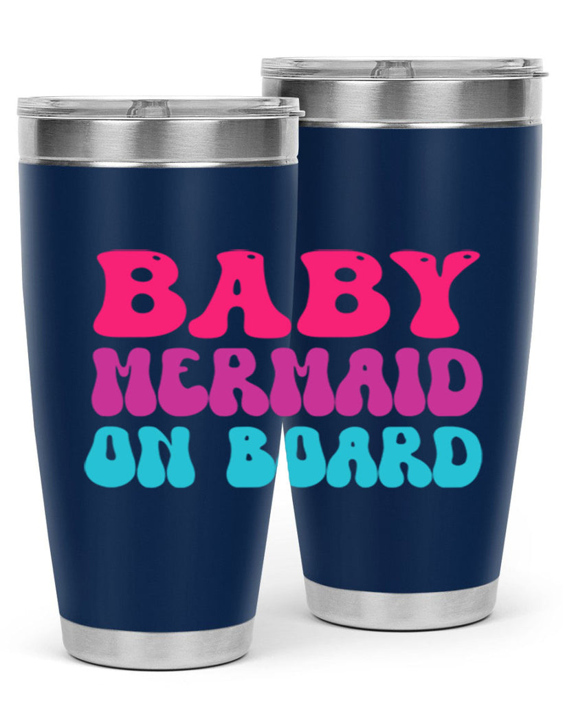 Baby Mermaid On Board 19#- mermaid- Tumbler