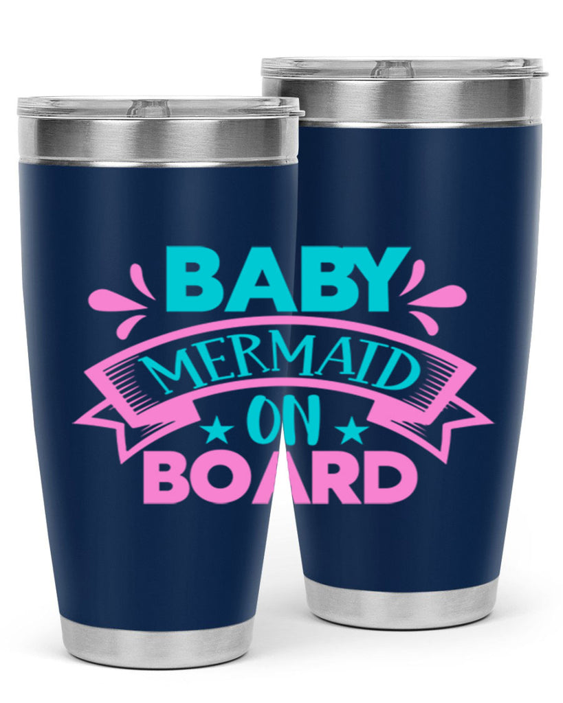 Baby Mermaid On Board 27#- mermaid- Tumbler