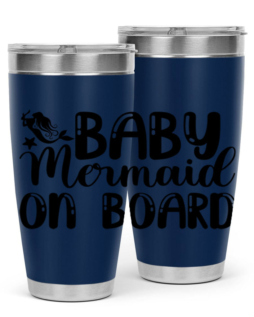 Baby Mermaid on Board 35#- mermaid- Tumbler