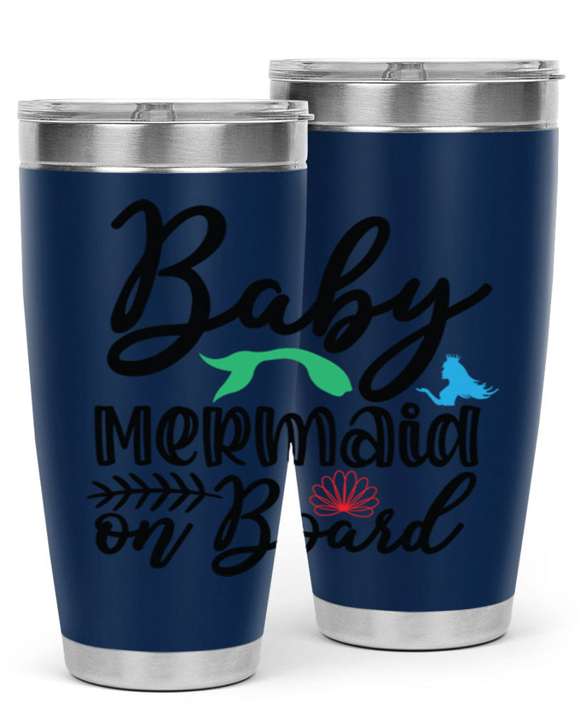 Baby Mermaid on Board 38#- mermaid- Tumbler