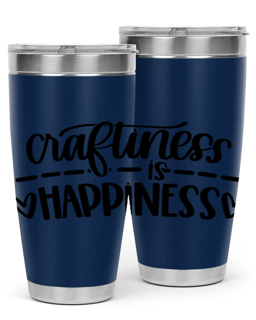 Craftiness Is Happiness 35#- crafting- Tumbler
