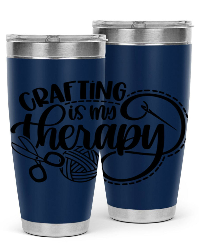 Crafting Is My Therapy 34#- crafting- Tumbler