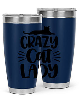 Crazy Cat Lady Style 92#- cat- Tumbler