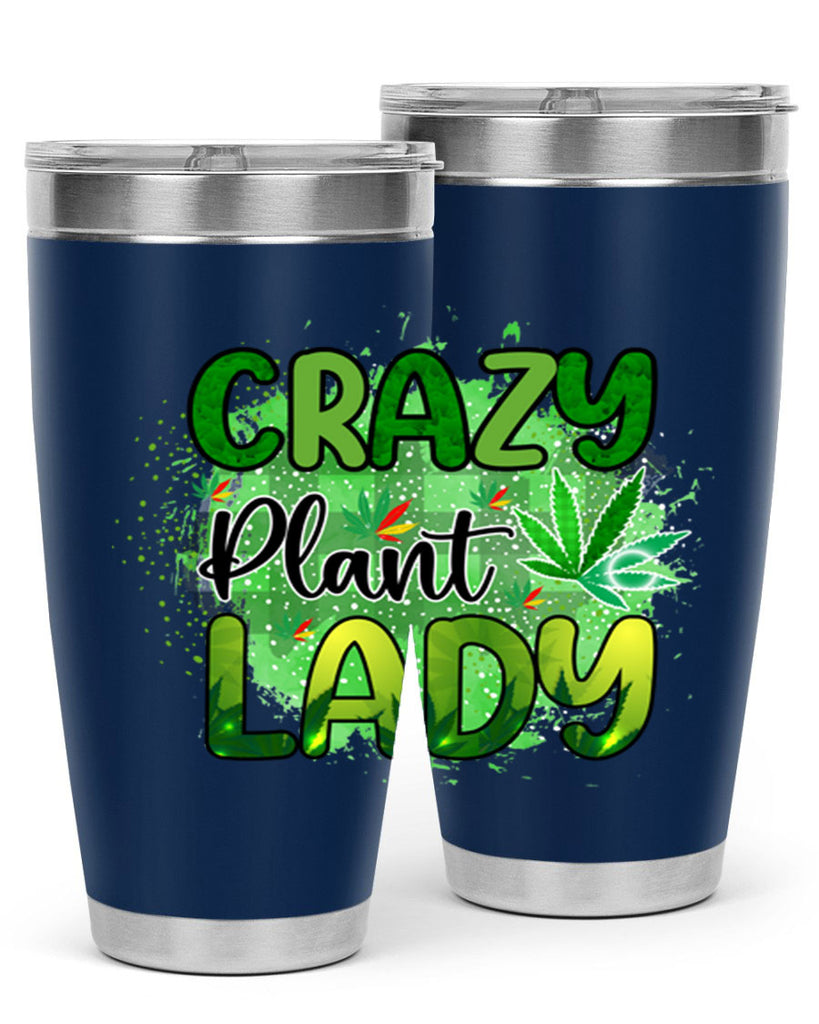 Crazy Plant Lady 64#- marijuana- Tumbler