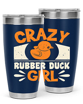 Crazy Rubber Duck Girl Style 4#- duck- Tumbler