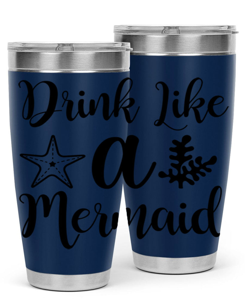 Drink like a mermaid 149#- mermaid- Tumbler