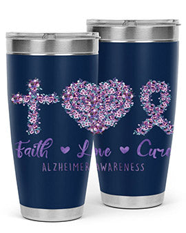 Faih Love Cure AlzheimerS Awareness 137#- alzheimers- Tumbler