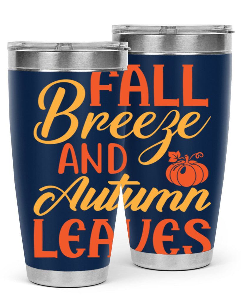 Fall Breeze and Autumn Leaves 92#- fall- Tumbler