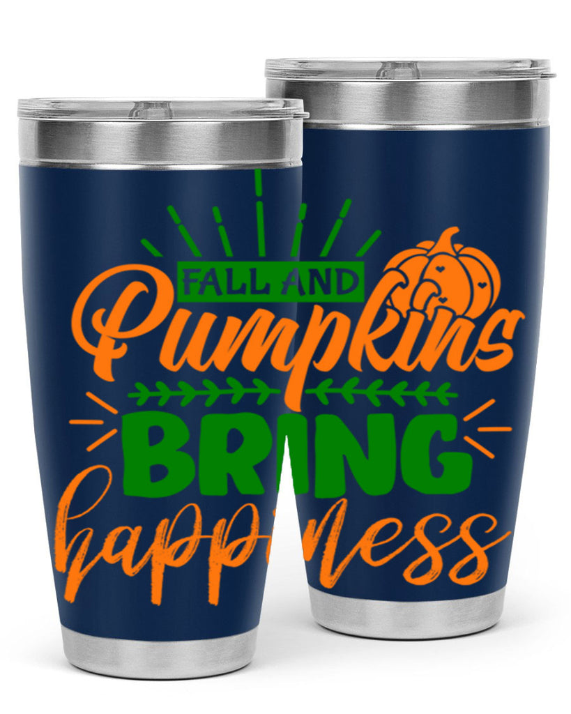 Fall and Pumpkins Bring Happiness 85#- fall- Tumbler