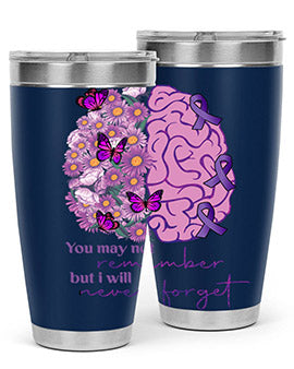 Floral Brain I Will Never Forget 146#- alzheimers- Tumbler