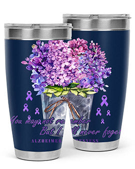 Flower Remember AlzheimerS Awareness 148#- alzheimers- Tumbler