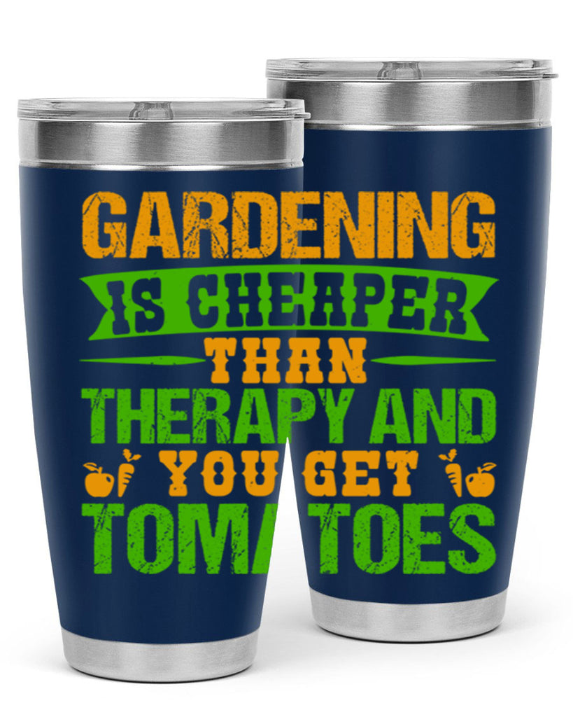 Gardening is cheaper than therapy 63#- farming and gardening- Tumbler