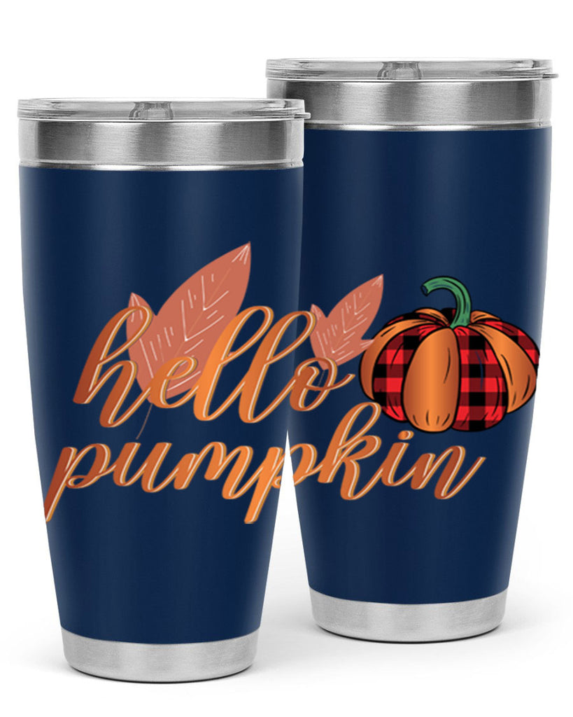 Hello Pumpkin 294#- fall- Tumbler