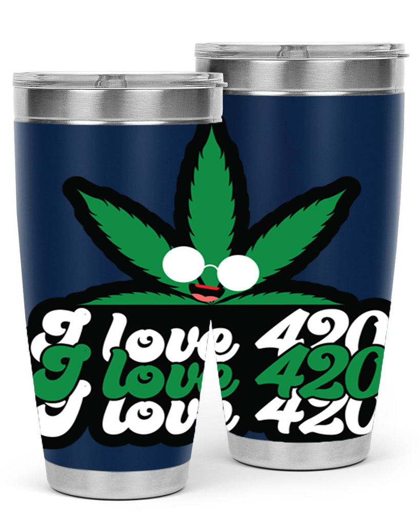 I love 420 123#- marijuana- Tumbler