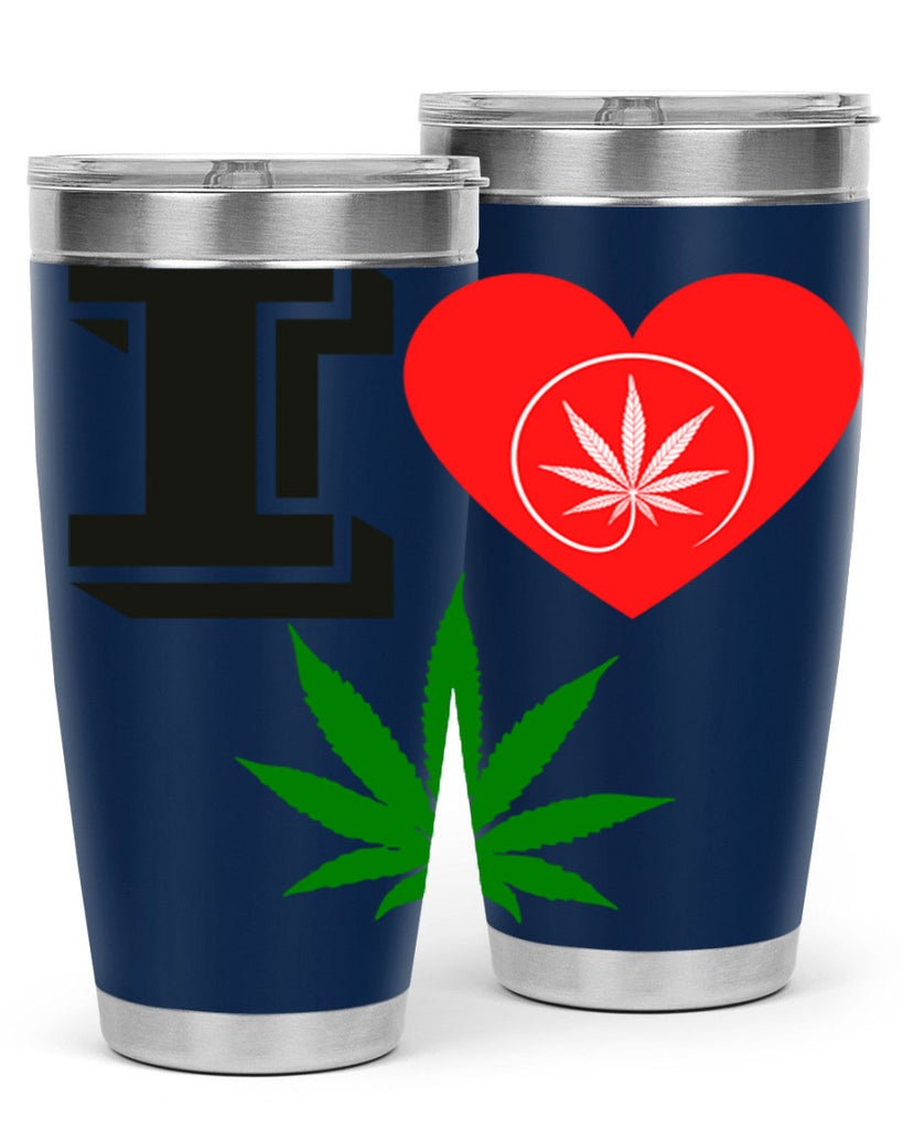 I love Cannabis heart 126#- marijuana- Tumbler