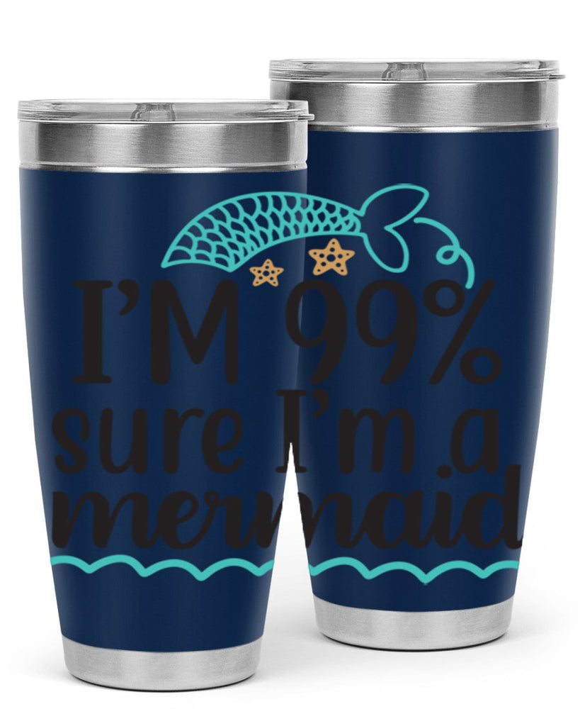 I’m sure I’m a mermaid 286#- mermaid- Tumbler