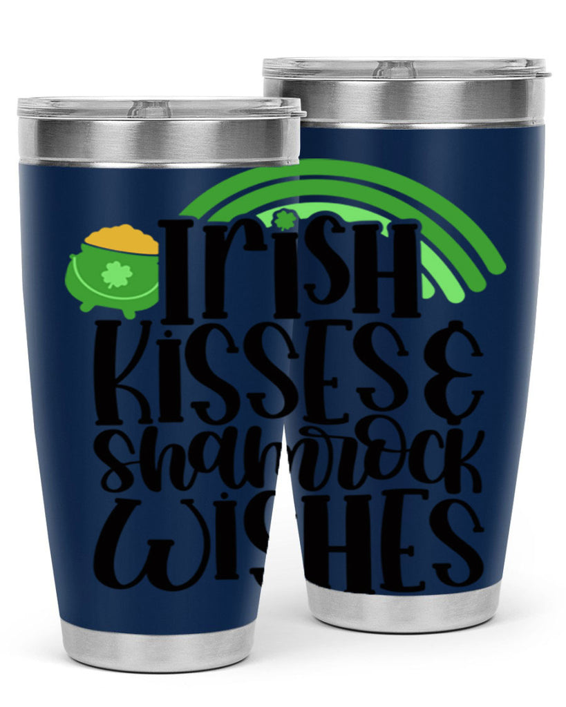 Irish Kisses Shamrock Wishes Style 80#- St Patricks Day- Tumbler