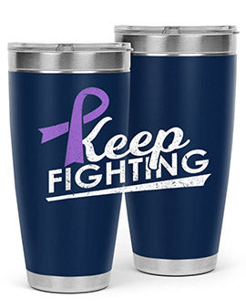 Keep Fighting Alzheimers Epilepsy Warrior Awareness Ribbon 189#- alzheimers- Cotton Tank