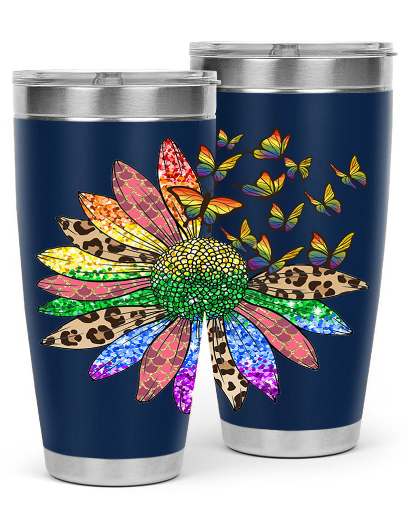 Lgbt Butterfly Sunflower  Png 52#- lgbt- Tumbler