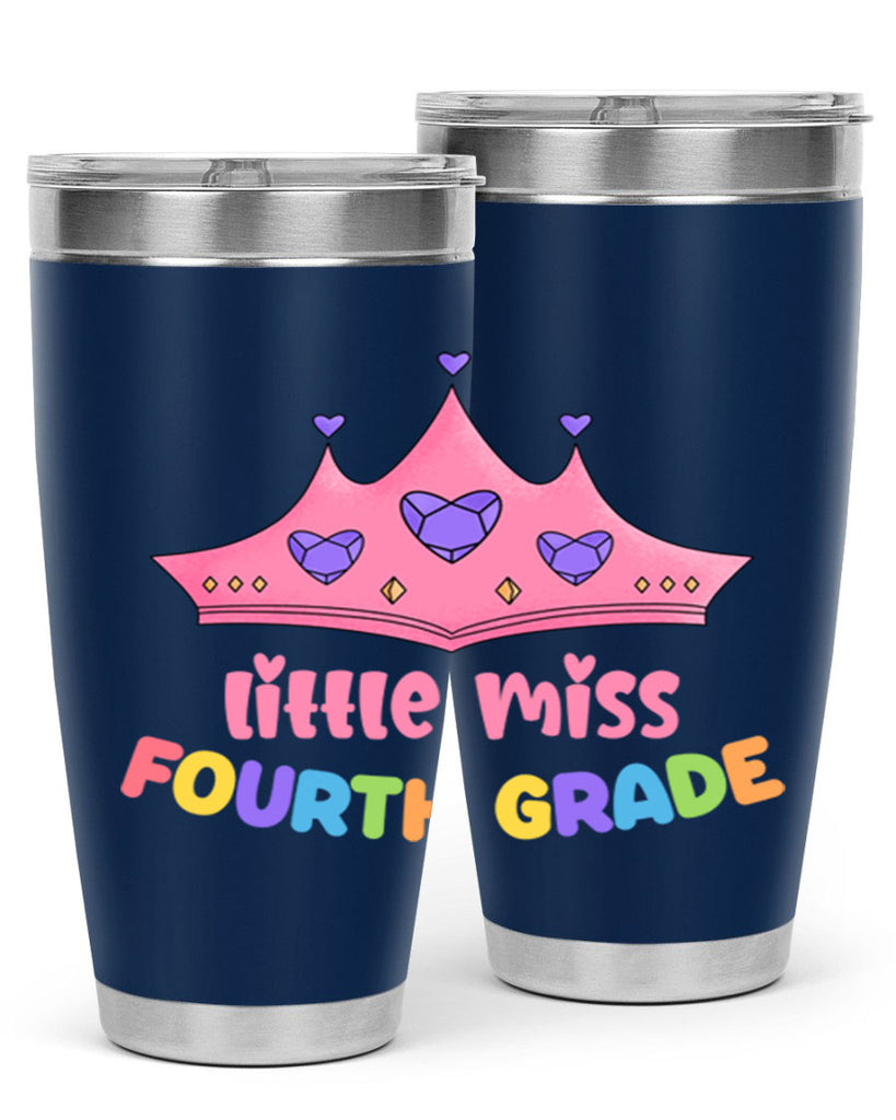 Little Miss 4th Grade 17- 4th  grade- Tumbler