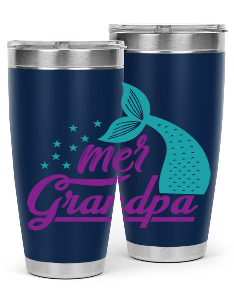 Mer Grandpa 329#- mermaid- Tumbler