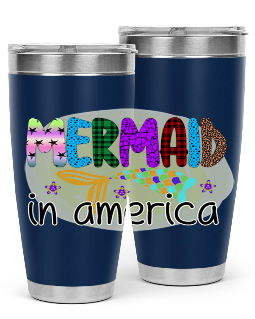 Mermaid In America 419#- mermaid- Tumbler