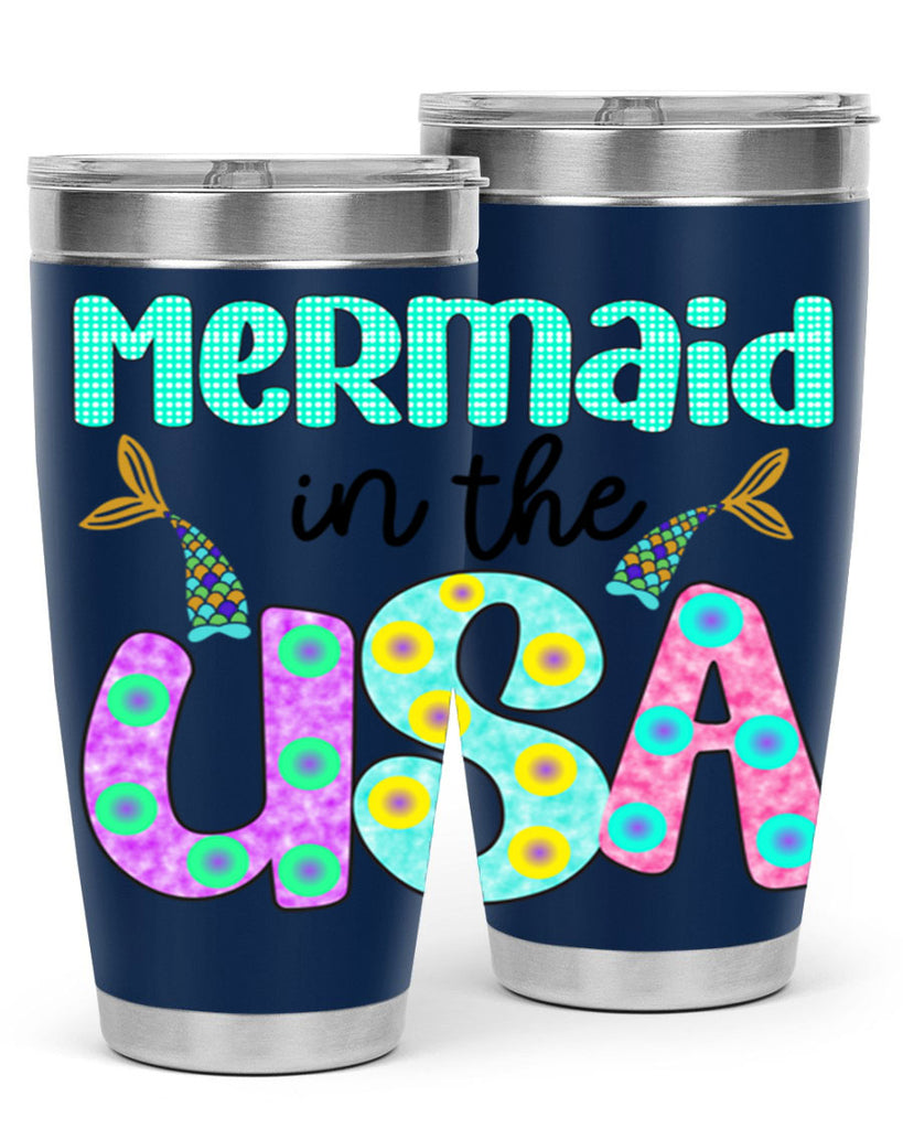 Mermaid In The Usa 421#- mermaid- Tumbler