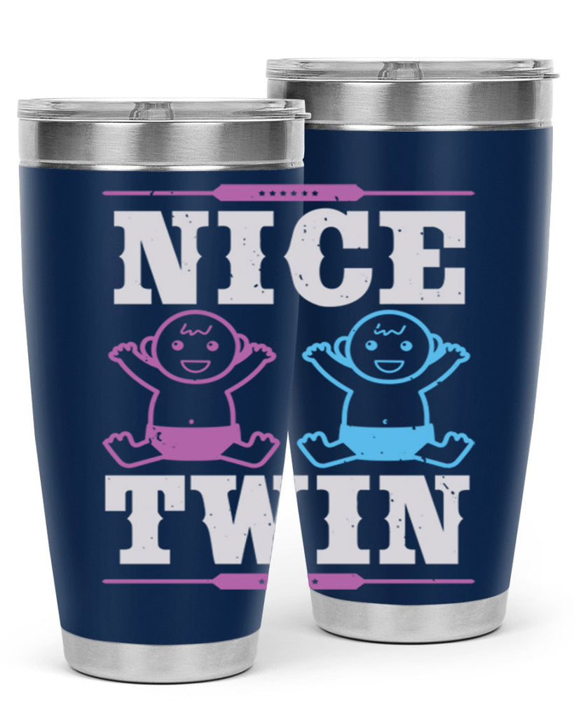 Nice Twin Style 26#- baby shower- tumbler