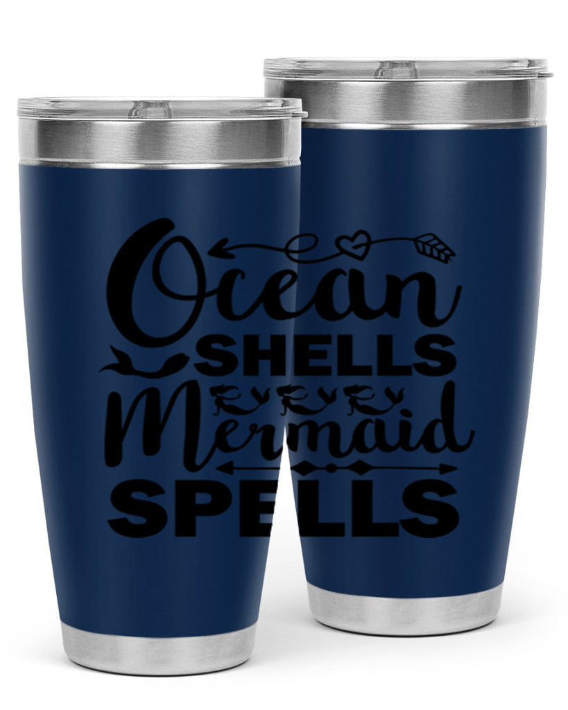 Ocean Shells Mermaid Spells 521#- mermaid- Tumbler