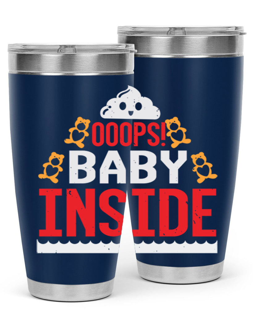 Ooops baby inside Style 24#- baby shower- tumbler