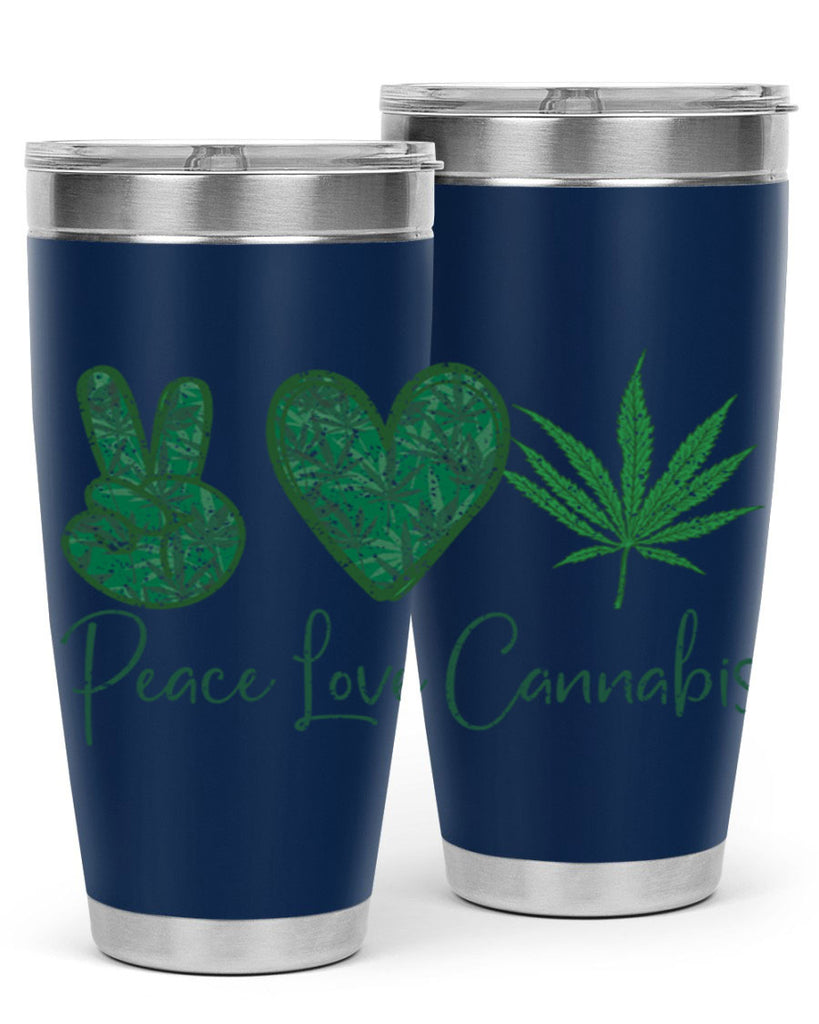 Peace Love Cannabis Sublimation 217#- marijuana- Tumbler