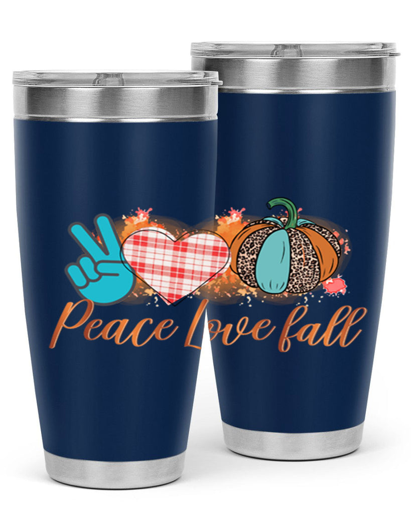 Peace Love Fall 466#- fall- Tumbler