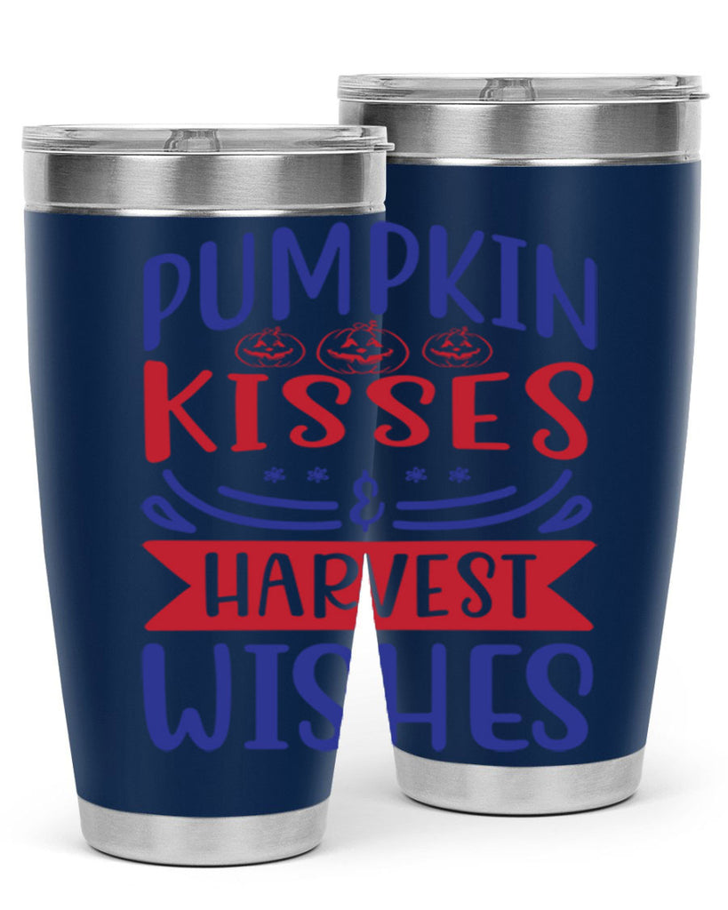 Pumpkin Kisses Harvest Wishes 522#- fall- Tumbler