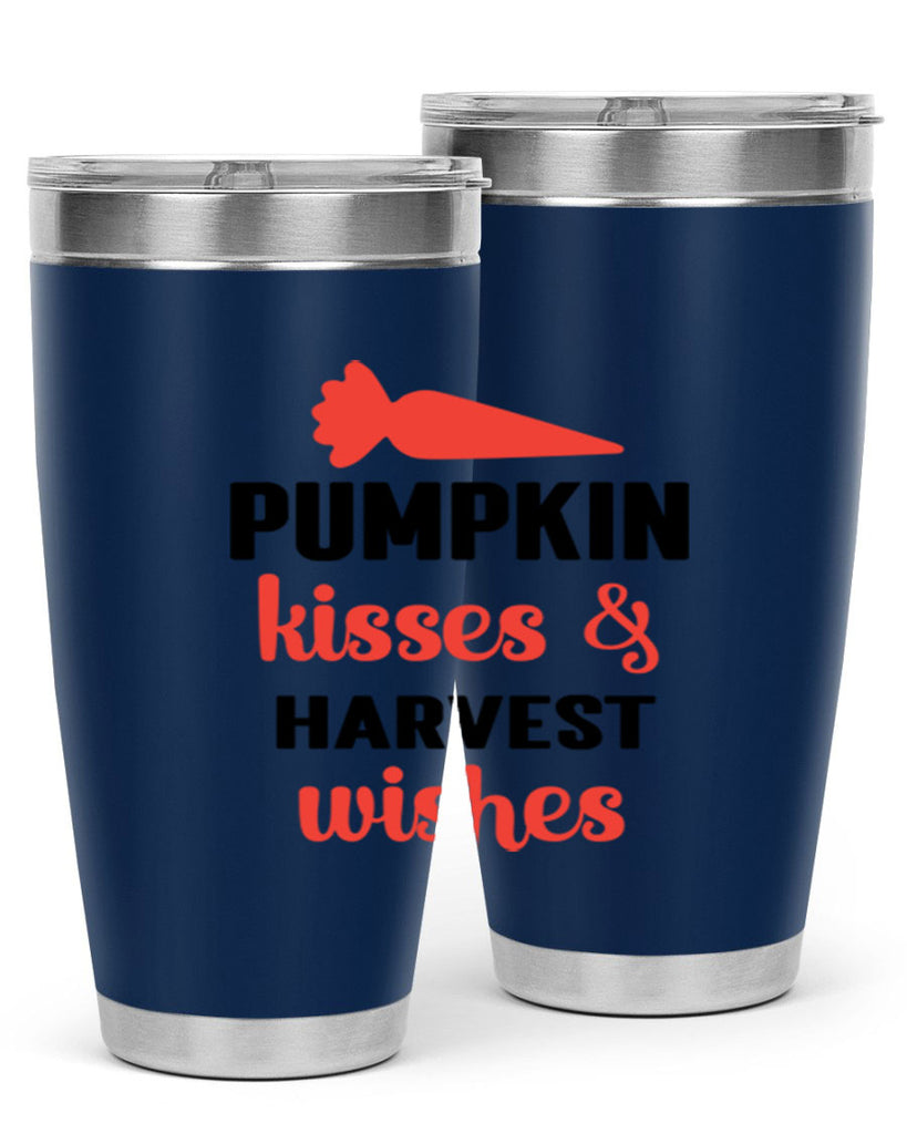 Pumpkin kisses harvest wishes 524#- fall- Tumbler